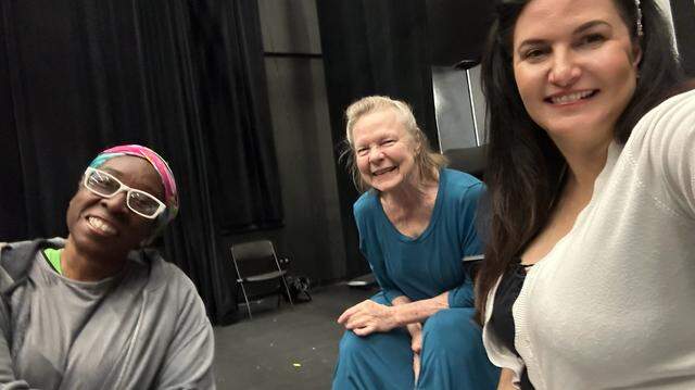 ‘Sitting Pretty’ actors from left, Laquantis Morton, Shawn Buller, and Justine Chichester bring memoir author’s mission of representation to life on the stage. ‘Sitting Pretty’ actors from left, Laquantis Morton, Shawn Buller, and Justine Chichester bring memoir author’s mission of representation to life on the stage.